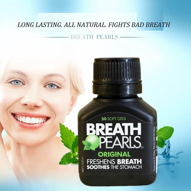 Australia Hot product Breath Pearls Natural 50Cap The Breath Freshener