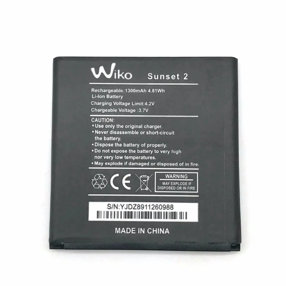 

100% New 1300mAh Replacement Li-ion Battery For Wiko Sunset 2 Sunset2 Batterie Batterij Bateria