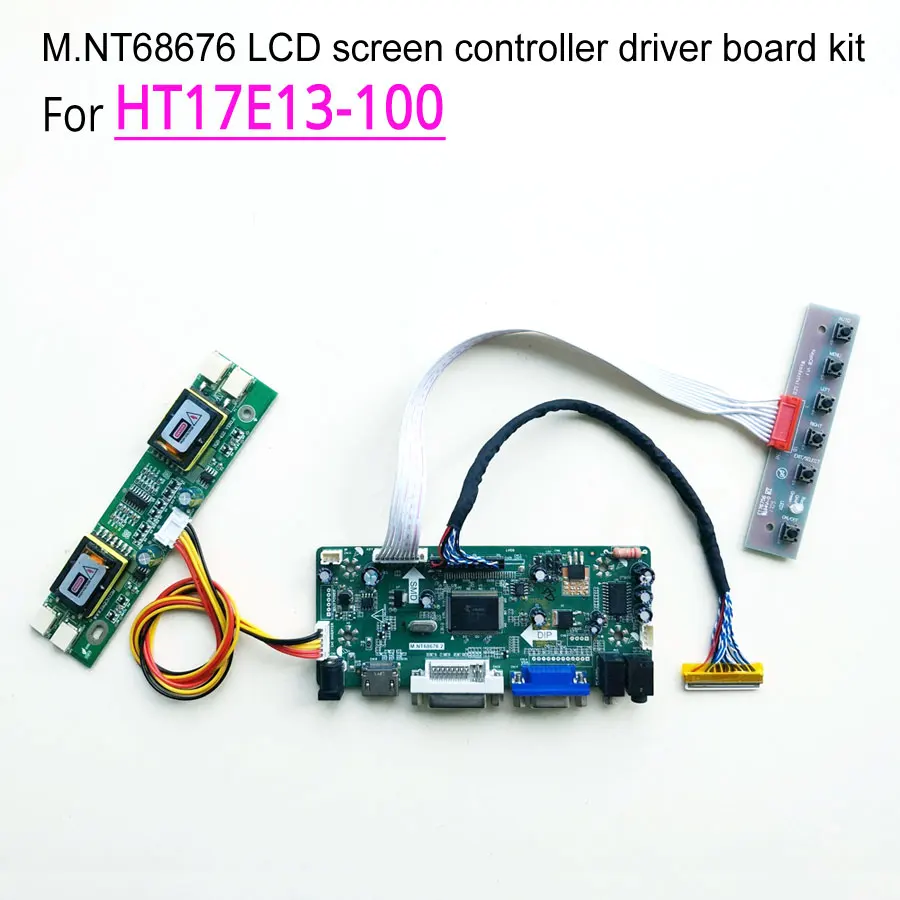 

For HT17E13-100 computer LCD monitor 30-pins 4-lamp CCFL 60Hz 1280*1024 17" LVDS M.NT68676 display controller driver board kit