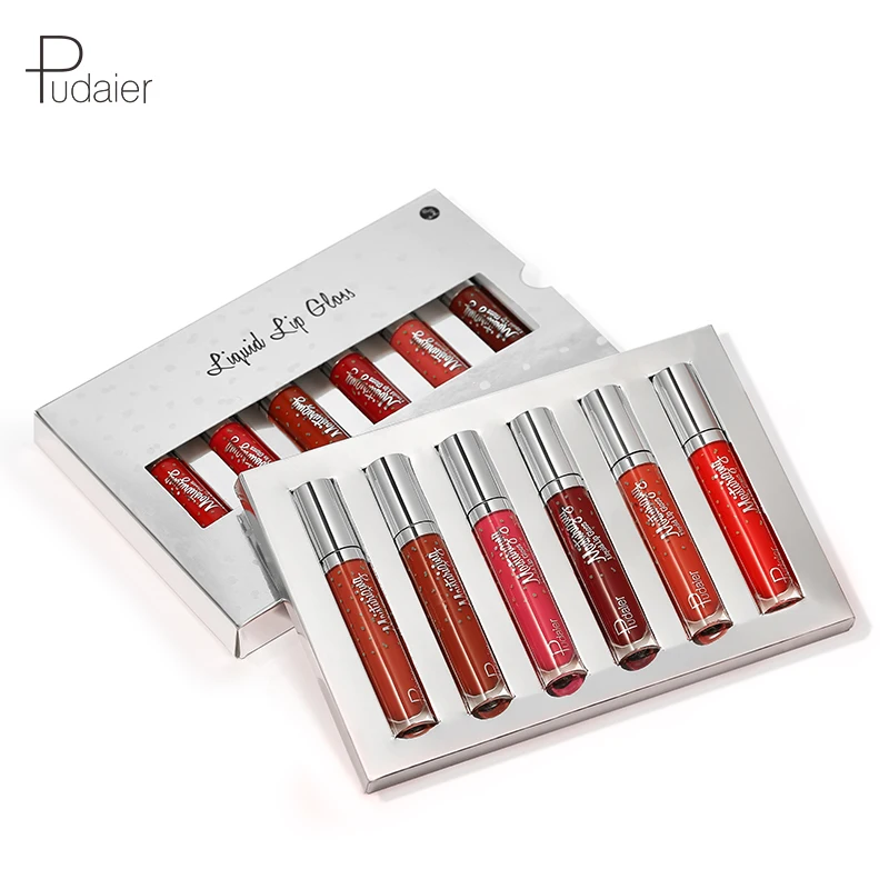

Pudaier Moisturizing Lipstick Long Lasting for Lip Makeup 12 Colors Liquid Lipstick Set Professional Bottom color Tint Cosmetics