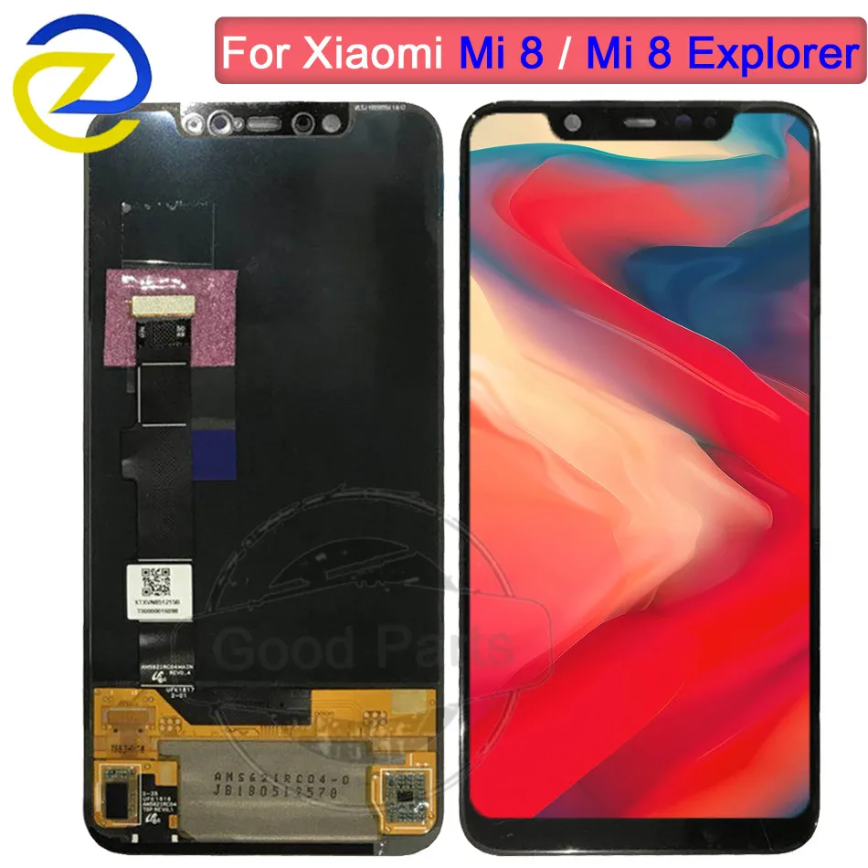 

Super Amoled LCD Screen For Xiaomi 8 mi 8 mi8 Explorer LCD Display Digitizer Touch Screen with frame For Xiaomi mi 8 LCD screen
