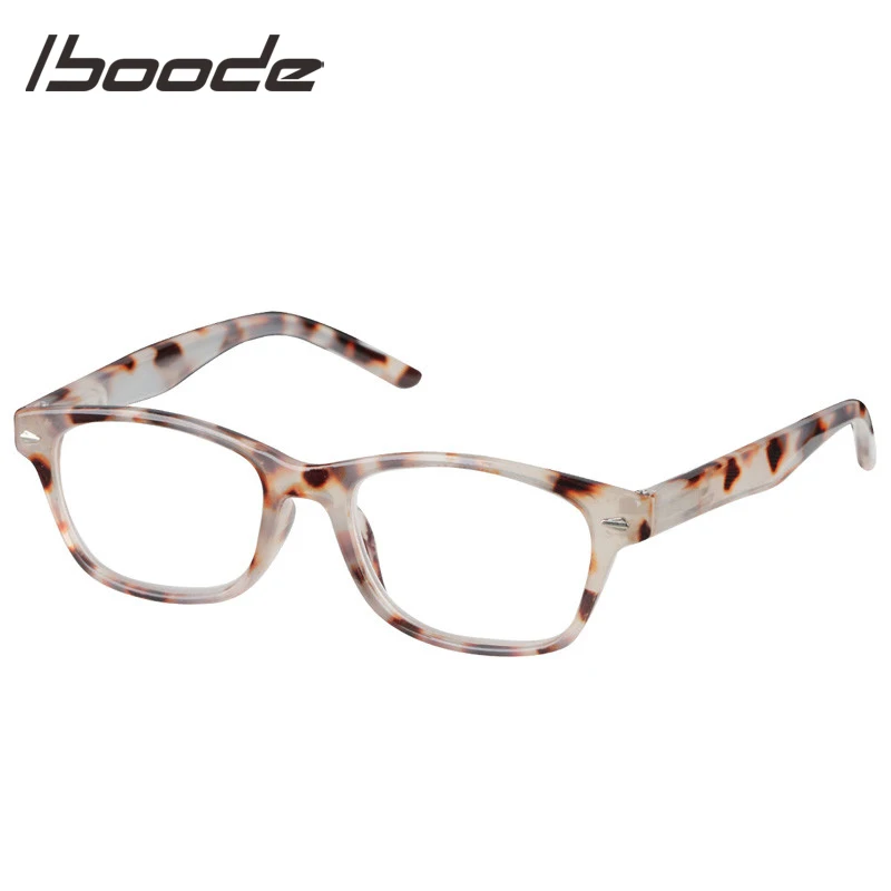 

IBOODE Leopard Square Reading Glasses Women Men Presbyopic Eyeglasses Male Female Hyperopia Eyewear Unisex Diopter Spectacles