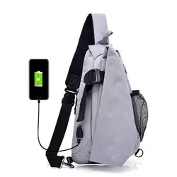 Новый человек водонепроницаемый и Anti-Theft груди посылка зарядка через USB интерфейс большая емкость дорожная сумка одного сумка