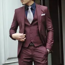 Модные смокинги для жениха из 3 предметов, облегающие мужские свадебные вечерние английские костюмы для выпускного вечера, мужской костюм(куртка+ штаны) Terno