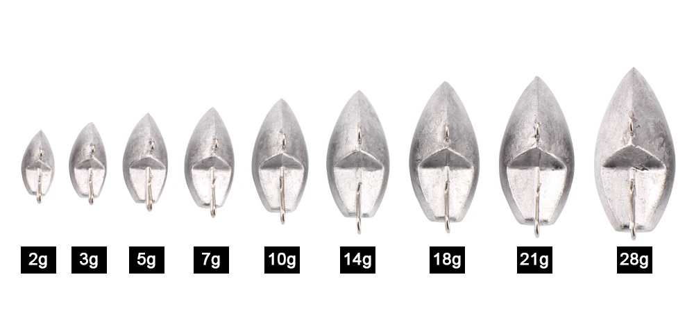 Spinpoler Weights 2g3g5g7g10g14g18g21g28g New Fishing Lead Sinkers Jig Head Lead Sinker Casting Sinkers Fishing Tools  (2)