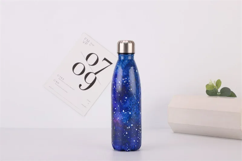 Оригинальность Новый шаблон из нержавеющей стали Вакуумная чашка мода Звездное небо бутылка для напитков подарок компании чашка с