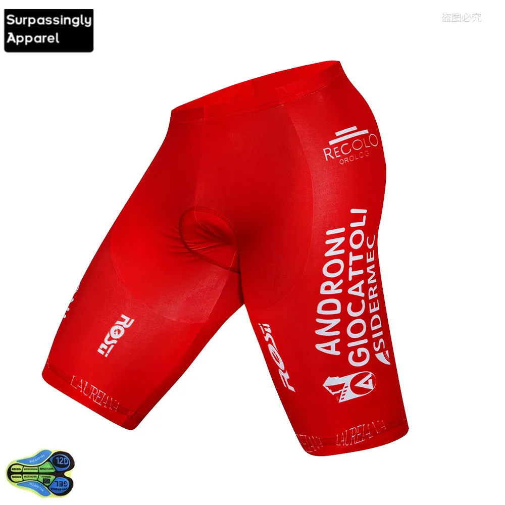 

2019 Team Red ANDRONI Cycling Bib Bicycle Riding Team Jersey Tight Cycling Bib Shorts Professional Bib Shorts Cycling Pants 12D