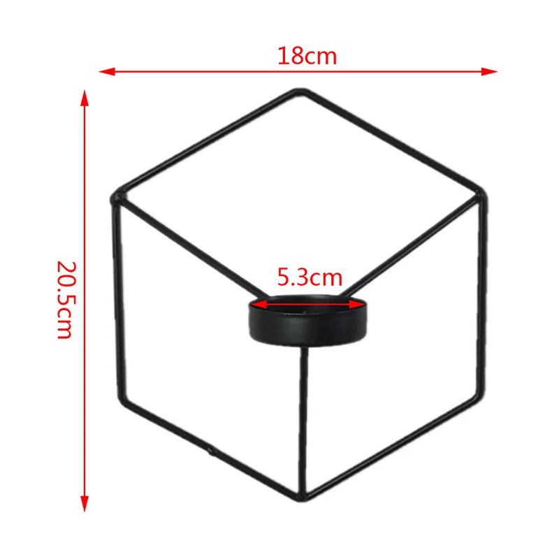 Горячая 1 X 3D геометрический подсвечник металлический настенный подсвечник бра домашний декор шестигранный подсвечник с винтами