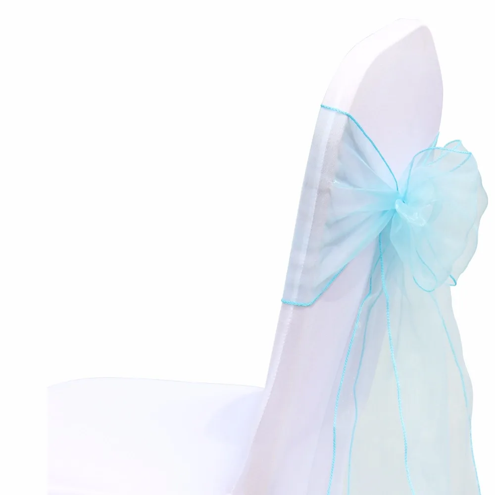 1 шт., 18x275 см, чехол для стула из органзы с поясом и галстуком-бабочкой, тюль для свадебного банкета, рождественского мероприятия, вечерние украшения
