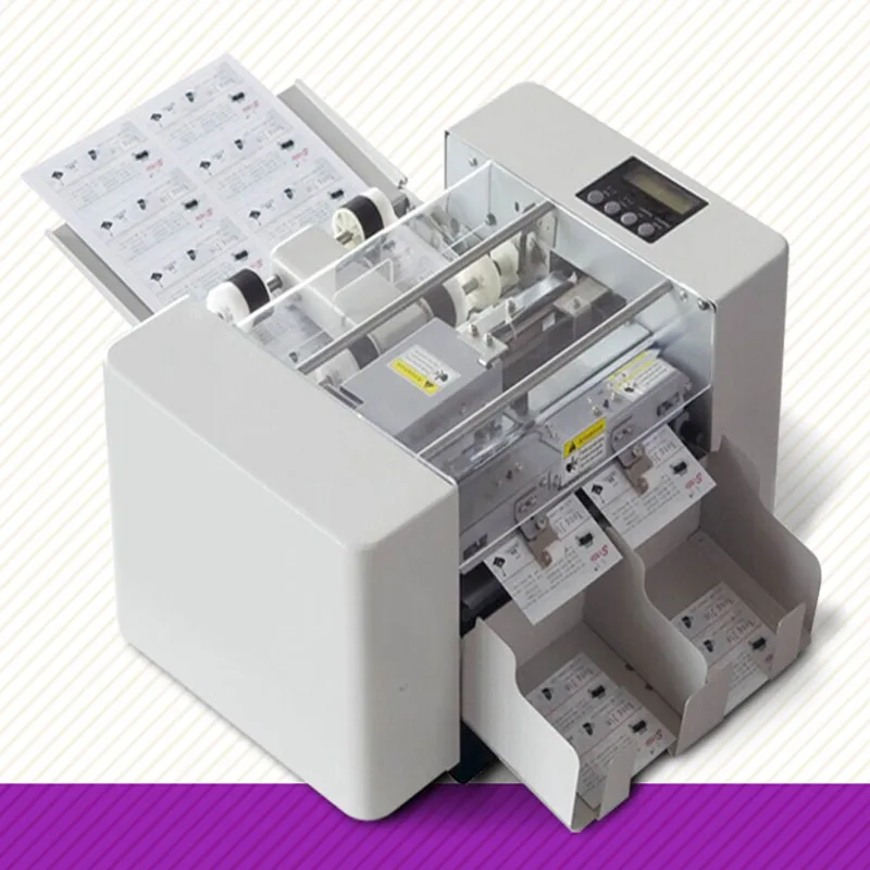 Cortadora de tarjetas de visita automática, tamaño A4, 80W, cortadora