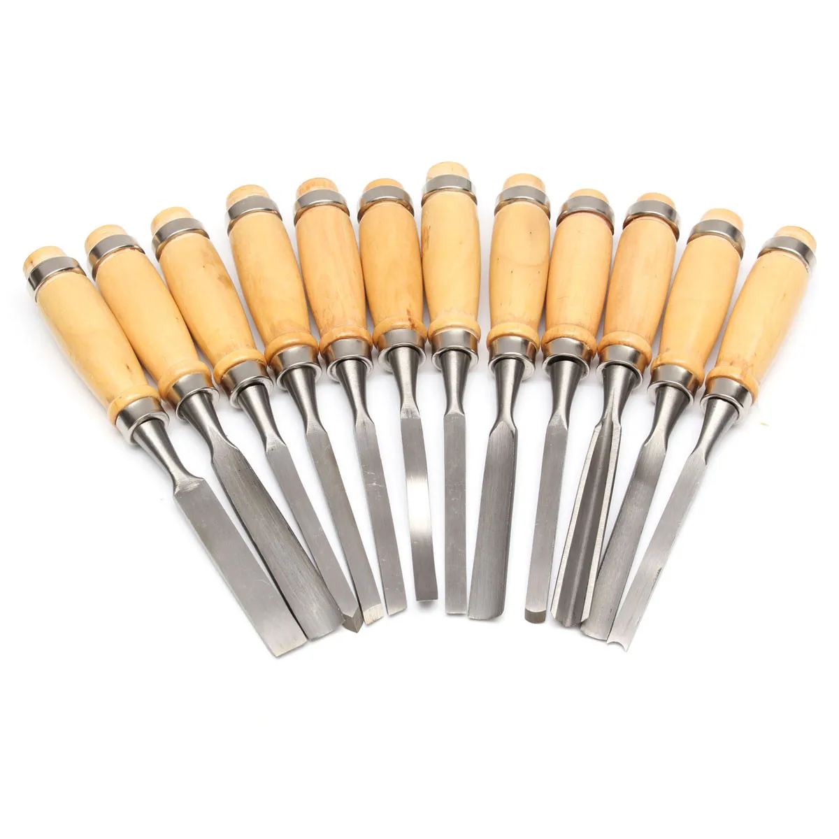 

12pc/set Wood Carving Chisel Set Hand Tools Woodworking DIY Knife Professional Gouges High Quality Carbon Steel