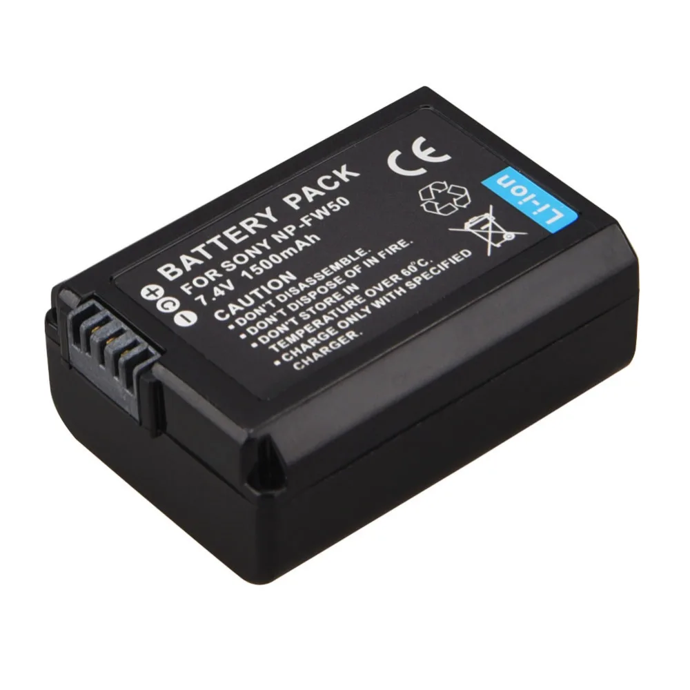 

1500mAh NPFW50 Replacement Digital Camera Battery Bateria For Sony Alpha 7R a7R 7S a7S a5000 a6000 NEX-5N 5C A55 Camera Battery