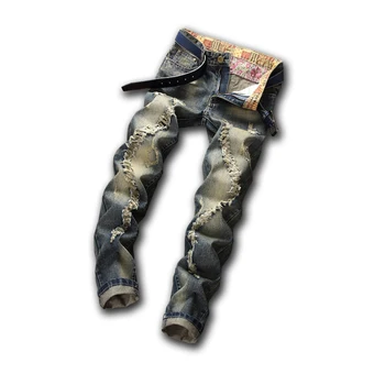 

New Arrived Biker Mens Hots Jeans Skinny Denim Biker Jeans Designer for Male Fashion Personal Pants Slim Casual Trousers