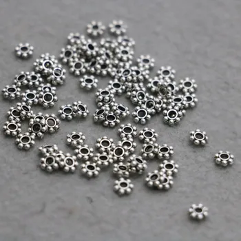 

100PCS Snap button jewelry Metal Silver-plate DIY beads 6mm Machining metal parts for Bracelet Necklace Jewelry Making Design