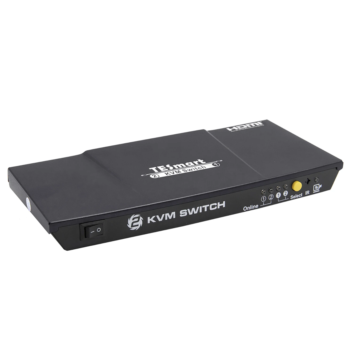 TESmart HDMI KVM переключатель 4 к x 2 K @ 30 Гц Ultra HD 2x1 HDMI коммутатор KVM 1080 P 3D с ИК пульт дистанционного управления и 2 шт. 5ft KVM Кабели