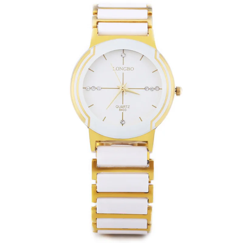 Роскошные белые керамические водонепроницаемые керамические спортивные женские наручные часы,, высокое качество, стразы, сталь, женские часы 8493