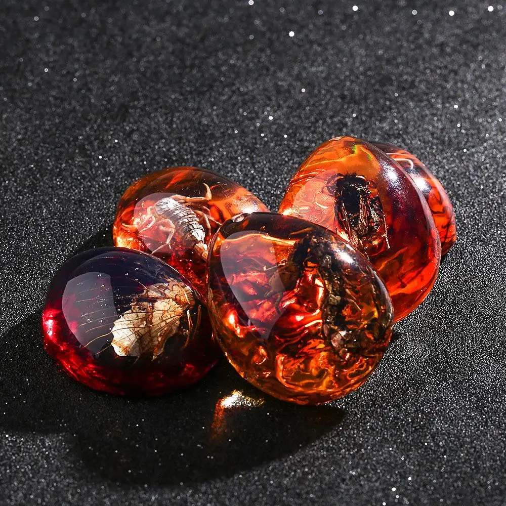 5 цветов полимерные насекомые подвеска насекомые Янтарная подвеска с драгоценными камнями подарочные украшения Драгоценное Ожерелье модное красивое