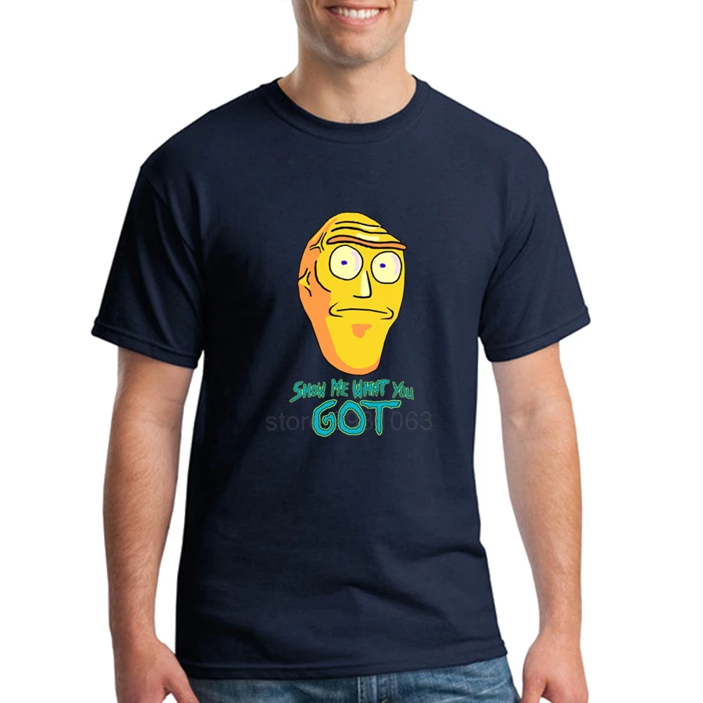 Image rick and morty anime tee Show me what you got  Short Sleeve Tee Shirt  Men s T Shirts Online T Shirts Crewneck Tee Tops 2017