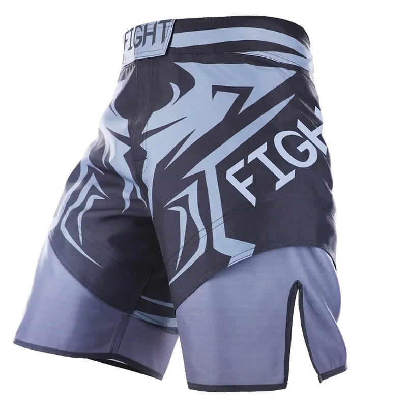 Новые MMA борьба высокого качества полиэстер свободные ММА Бой Фитнес Шорты Муай Тай мужские шорты