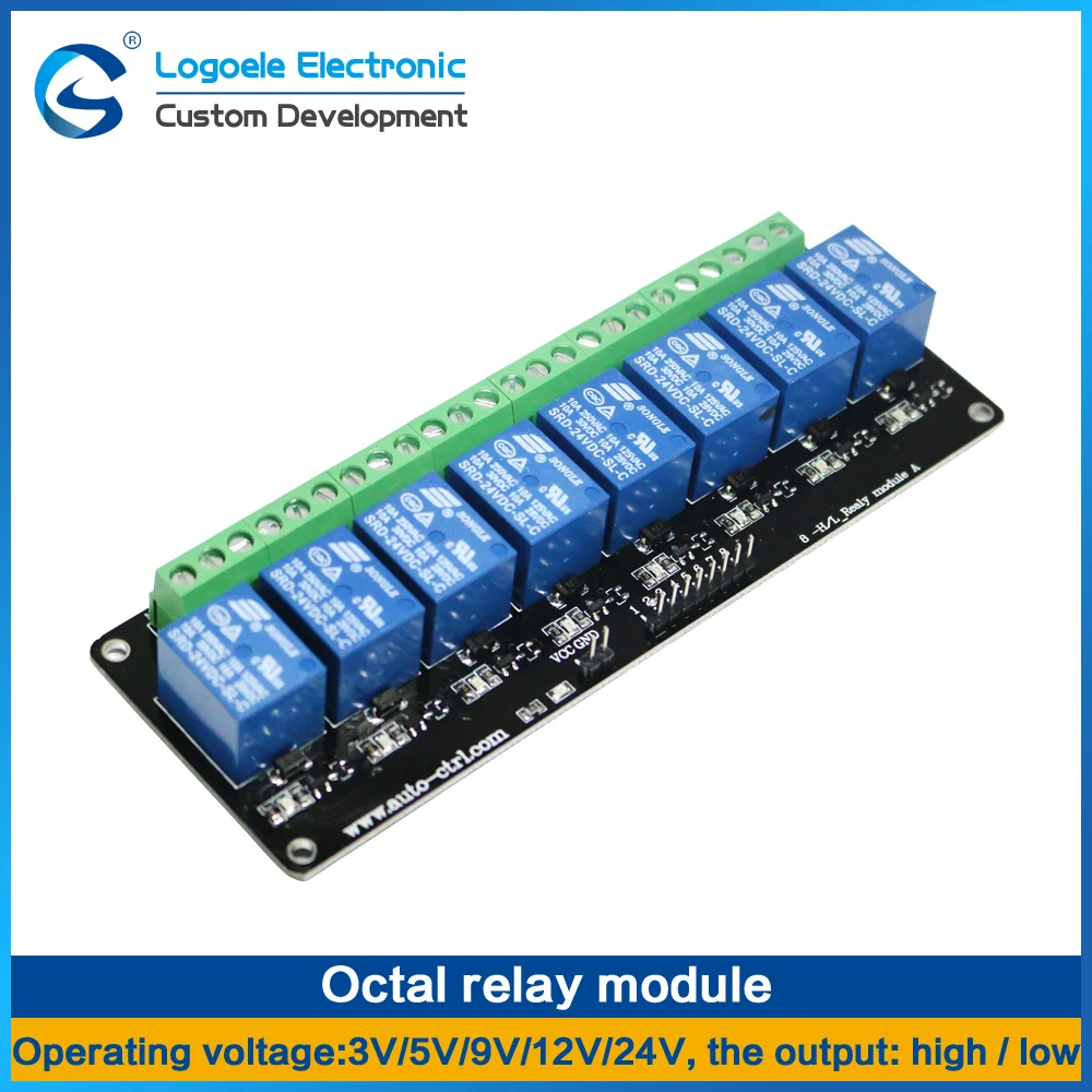 ZEFS--ESD Electronic Accessories Module 3v Low 8 Road Relay Board Control Relay Module Diode Current Protection Relay 
