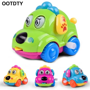 

Running Car Clockwork Classic Toy Cute Cartoon Animal Dog Newborn Spring Toy