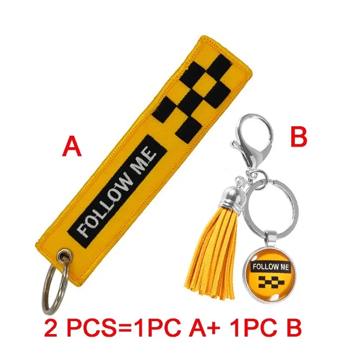 Remove Before Flight Follow Me брелок для сумки llavero Смешанные 2 шт. ювелирные изделия вышивка тег авиации подарки