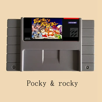 

Pocky rocky 16 bit Big Gray Game Card For USA NTSC Game Player