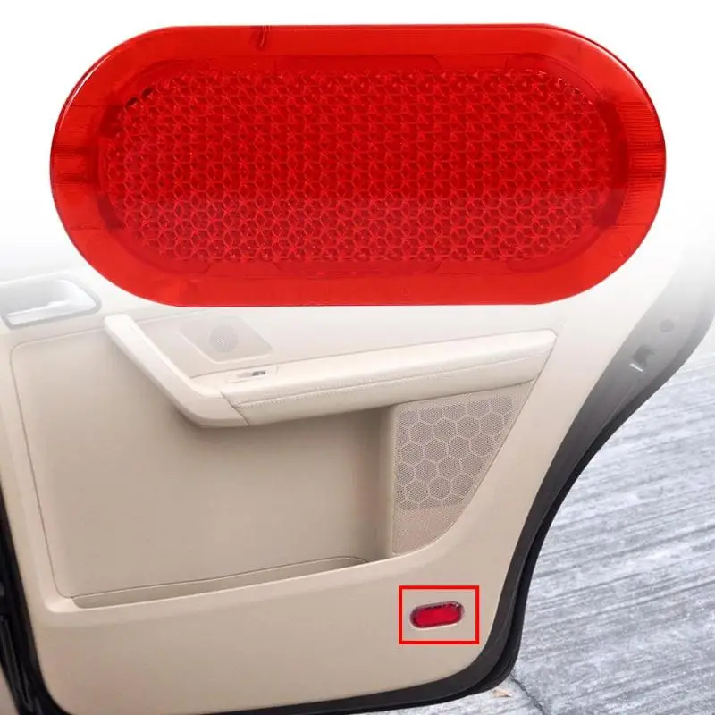 Красный панельный отражатель двери автомобиля 6Q0947419 для коробка с крышкой Polo Touran 02-16 пластик 70x30 мм подходит для VW Caddy 2004