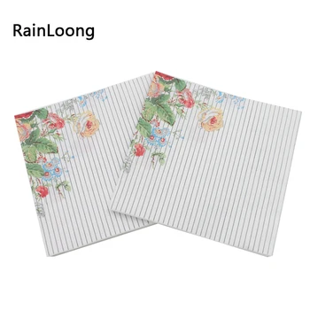 

[RainLoong] Rose Floral Paper Napkin Event & Party Supplies Decoration Tissue Decoupage Servilleta 5packs (20pcs/pack)