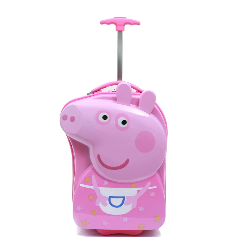 

Cartoon wheeled children's trolley case cute baby haul box suitcase 3DPig Peggy kindergarten suitcase 18" ABS PC travel luggage