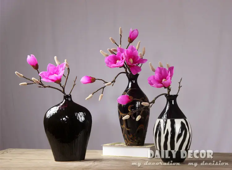Настоящее прикосновение высокая имитация магнолии декоративные искусственные Силиконовые Цветы на ощупь/фетр высокого качества магнолии орхидеи