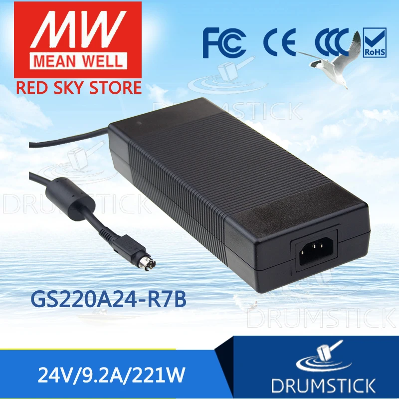 

MEAN WELL GS220A24-R7B 24V 9.2A meanwell GS220A 24V 221W AC-DC Industrial Adaptor