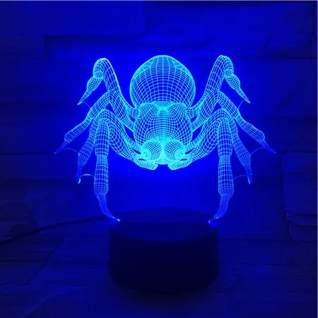 3D лампа в виде насекомых пауков светодиодный ночсветильник с USB градиентный