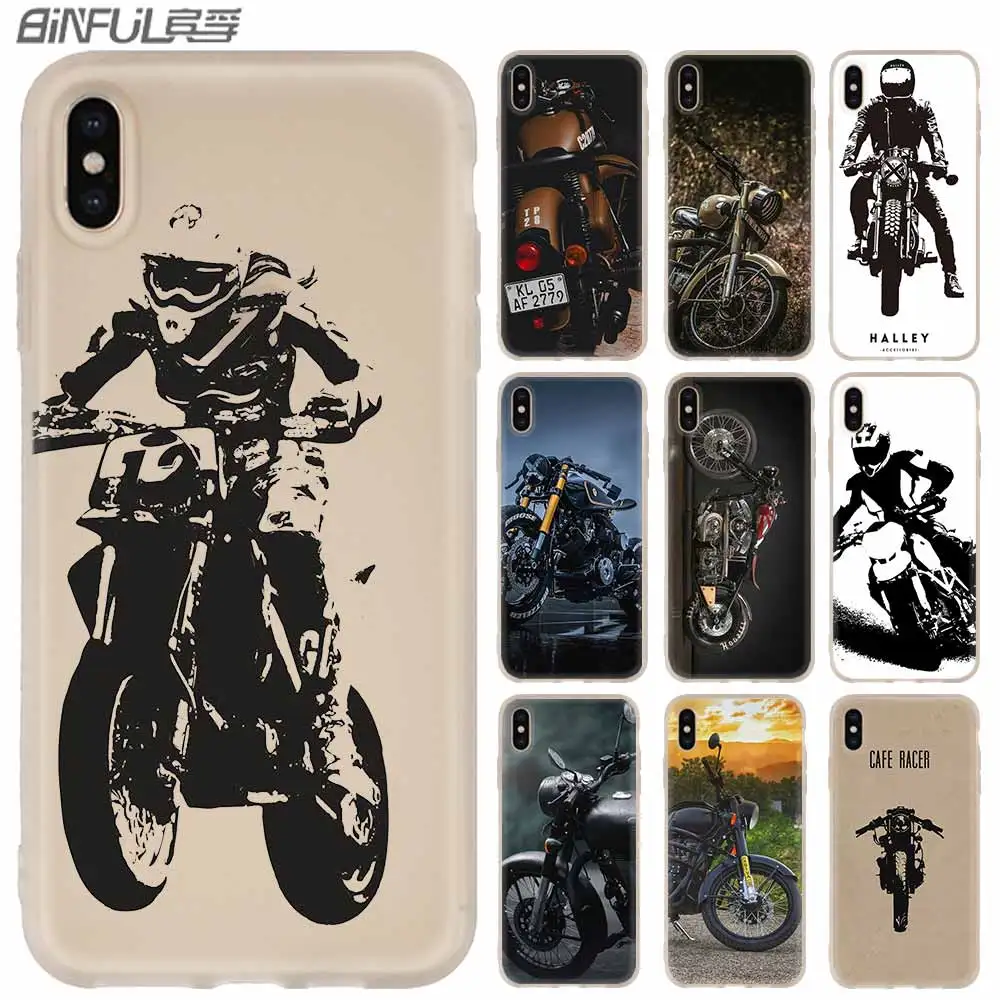 Мягкий чехол для iPhone 13 11 12 Pro X XS Max XR 8 7 6 Plus SE 2020 Mini Coque классический мотоциклетный |
