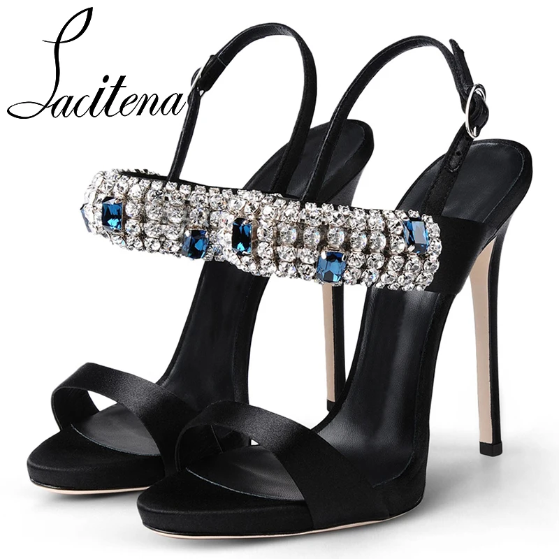 diamond high heel sandals