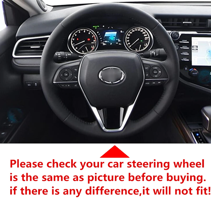 Ручной швейный чехол рулевого колеса автомобиля из углеродного волокна для стайлинга автомобиля чехол с оплеткой для Toyota Camry
