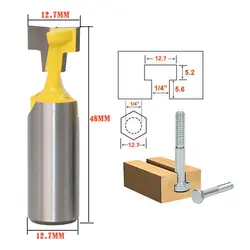 Т-образный паз резак хвостовика Сталь ручки фрезерные Деревообработка маршрутизатор бит Скульптура JDH99