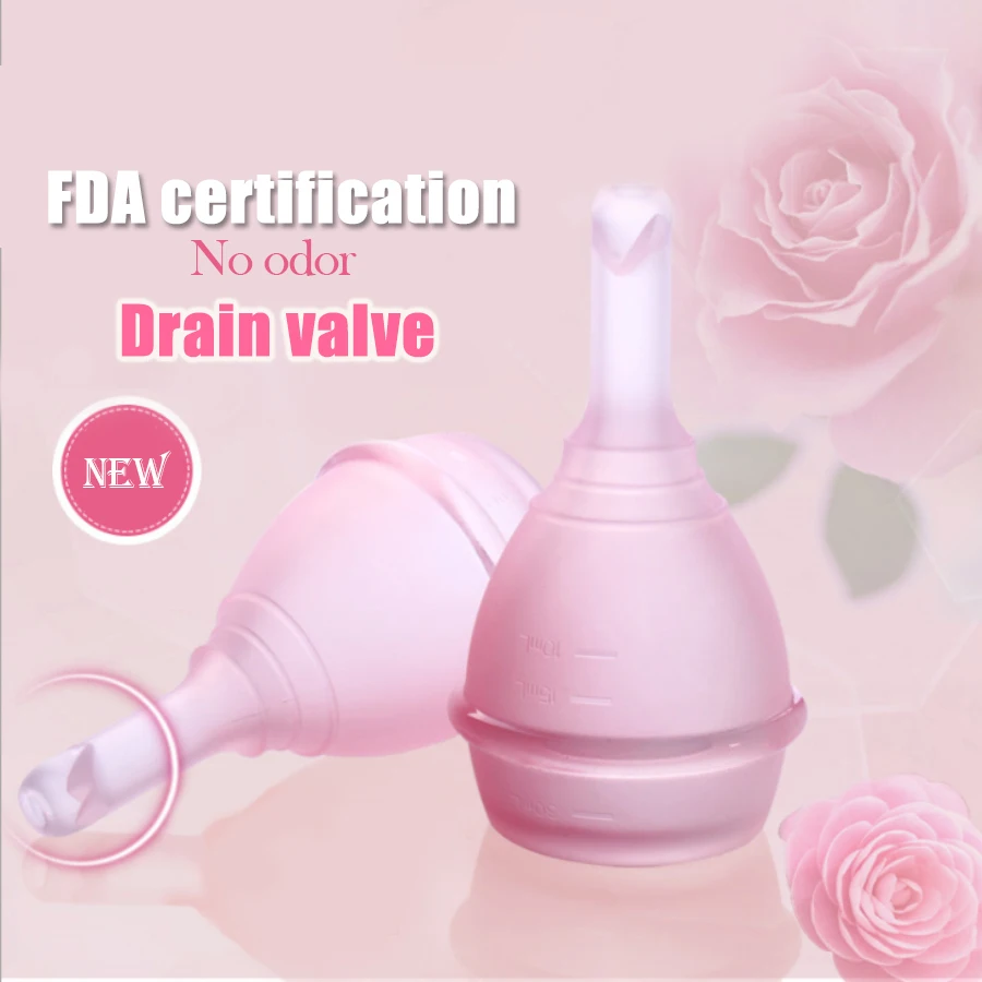 Valve Menstrual cup medical silicone period cup Anti side leakage