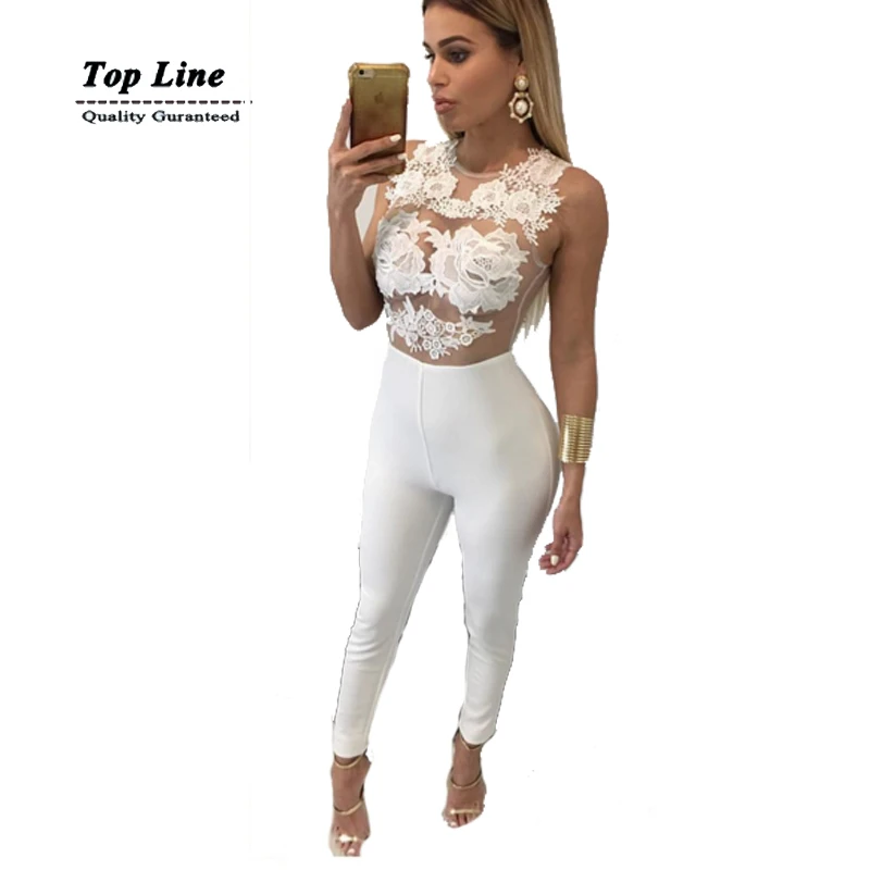 

rompers womens jumpsuit solid white high waisted long overalls for women playsuits