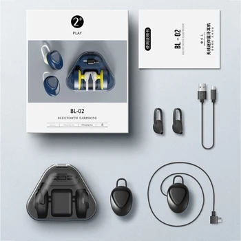 

Waterproof Sport Headphone BL02 Wireless Bluetooth 4.2 Wireless Earphone HIFI Earphone Earbuds 300mAh Charging Box for Phone