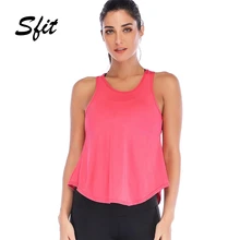 Sfit Летняя женская майка без рукавов с разрезом по подолу пляжная Повседневная Свободная майка большого размера однотонная женская рубашка