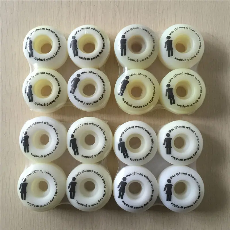 QUALITY USA GIRL Skateboarding Wheels white Skate board Wheels High