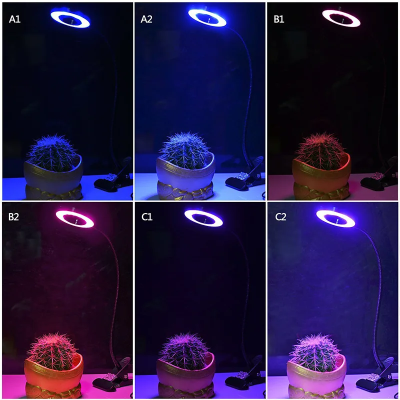 LED grow aquarium light bulb For hydroponics plant LED Grow Light with Flexible Lamp Holder Clip Plant Growth Light