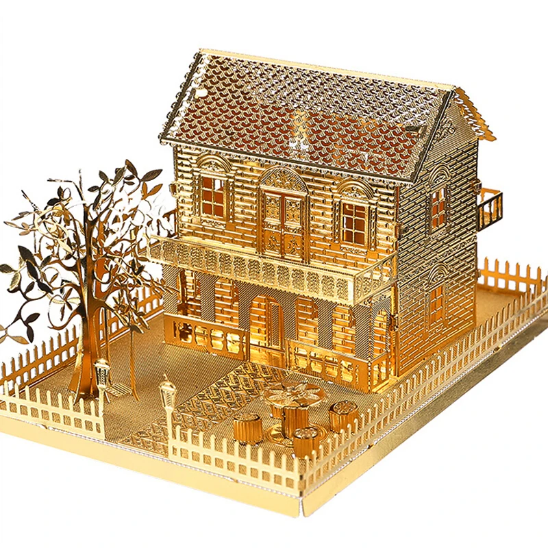 

New Arrival Piececool 3D Metal House Puzzle Toy Assembly Building Kits DIY Architecture Model Villa Funny Toys For Kids Gift