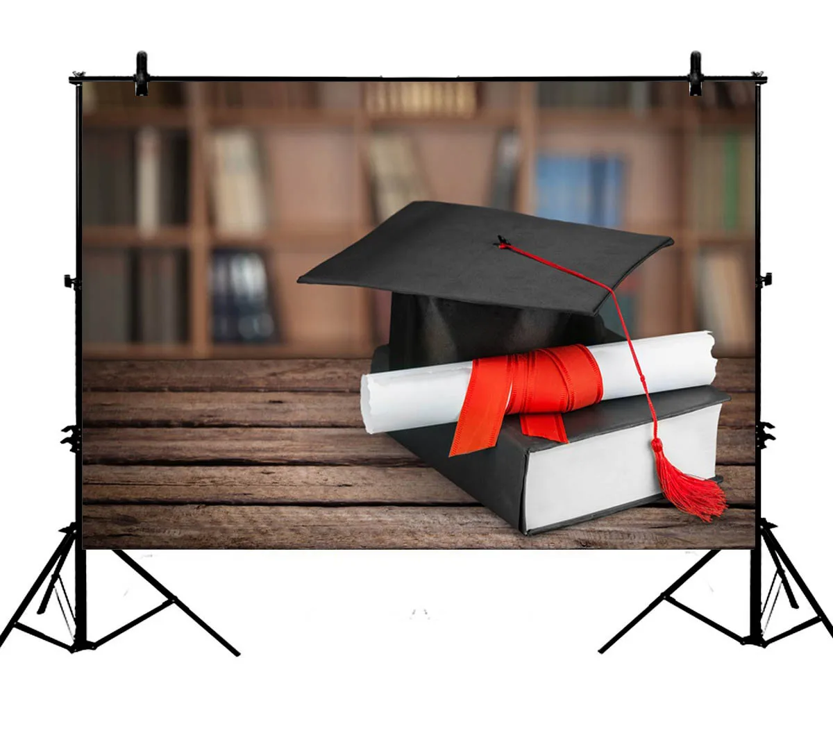 

5x7ft Student Graduation Cap School Polyester Photo Background Portrait Backdrop