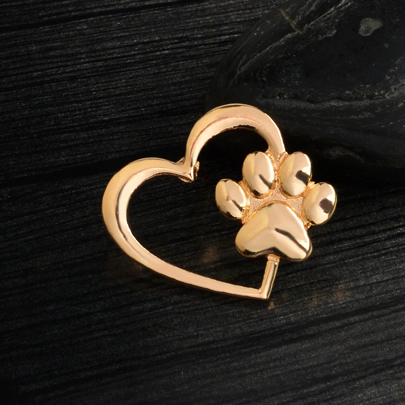 Женская/Детская Брошь в виде лапы форме сердца|pin badge|sweater pinspin gold |