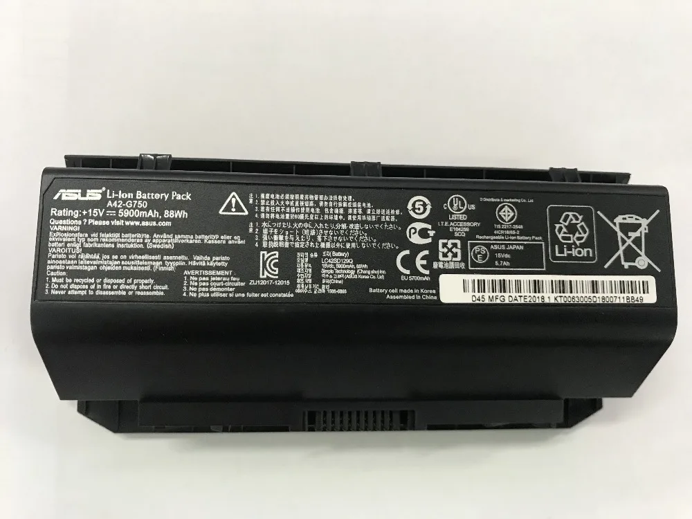 Новая Подлинная Оригинальная батарея для ноутбука ASUS G750JH G750JM G750JS G750JW G750JX G750JY G750JZ