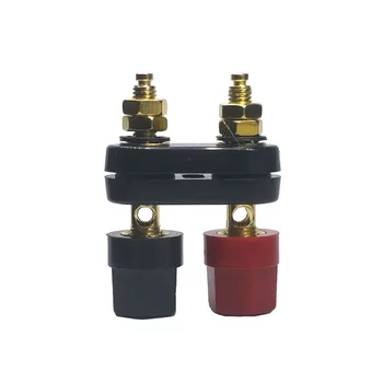 

5pcs 10pcs Double Banana Terminal Connectors Audio socket Horn Plug Solderless Cold Pressure Plastic Red Black Hexagon