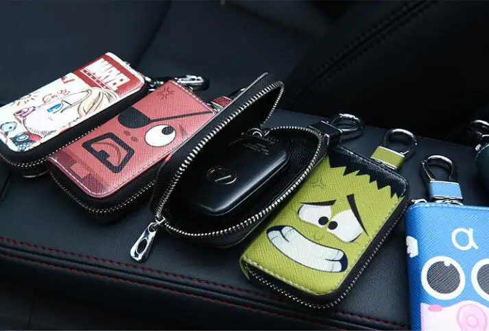 New Car Key Bag Special offer Cartoon Marvel Car Key Case Cover Multi Function Key Case For Most Car