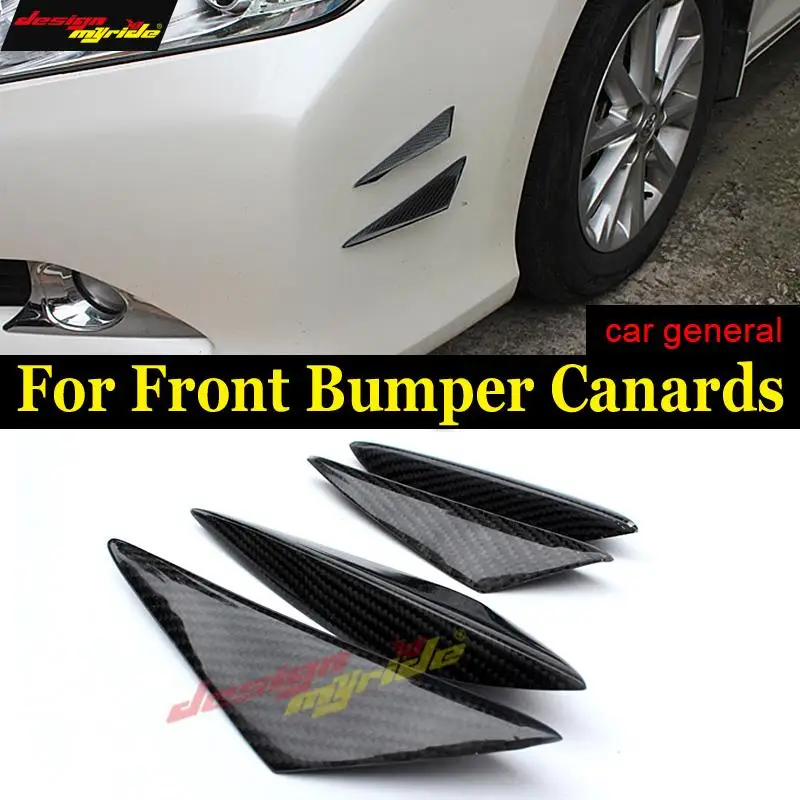 

For BMW F22 220i 228i 230i 235i 4Pcs Carbon Front Bumper Splitter Fin Air Knife Auto Body Kit Car Spoiler Canards Accessory